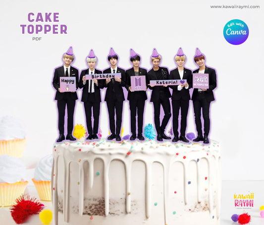 BTS cake topper army custom Edit with CANVA