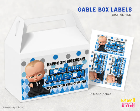 Boss Baby gable box label- digital file