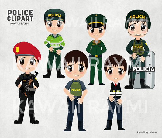 Police clipart set 1