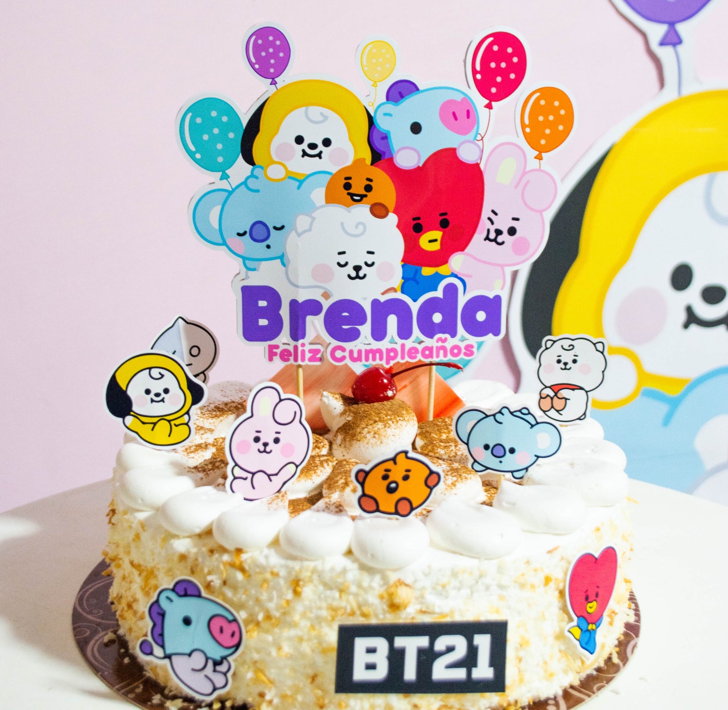 Bt21, topper de pastel personalizado BTS, suministros de fiesta de bebé kpop bt21, topper de pastel bts de archivo digital