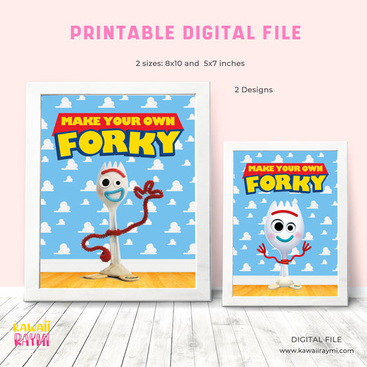 Toy Story make your own forky sign, Toy Story Forky sign, Toy Story Forky DIGITAL FILE