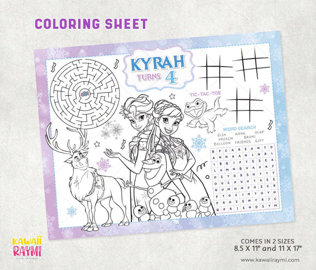 Frozen Coloring Sheets - Party Activity Printable