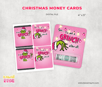 Pink Grinchmas Money Card Holder | Grinchmas Pink | Digital Download | Christmas Gifts