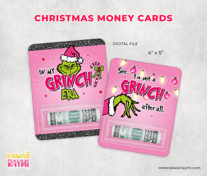 Pink Grinchmas Money Card Holder | Grinchmas Pink | Digital Download | Christmas Gifts