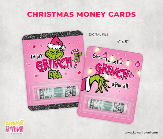 Pink Grinchmas Money Card Holder | Grinchmas Pink | Digital Download | Christmas Gifts