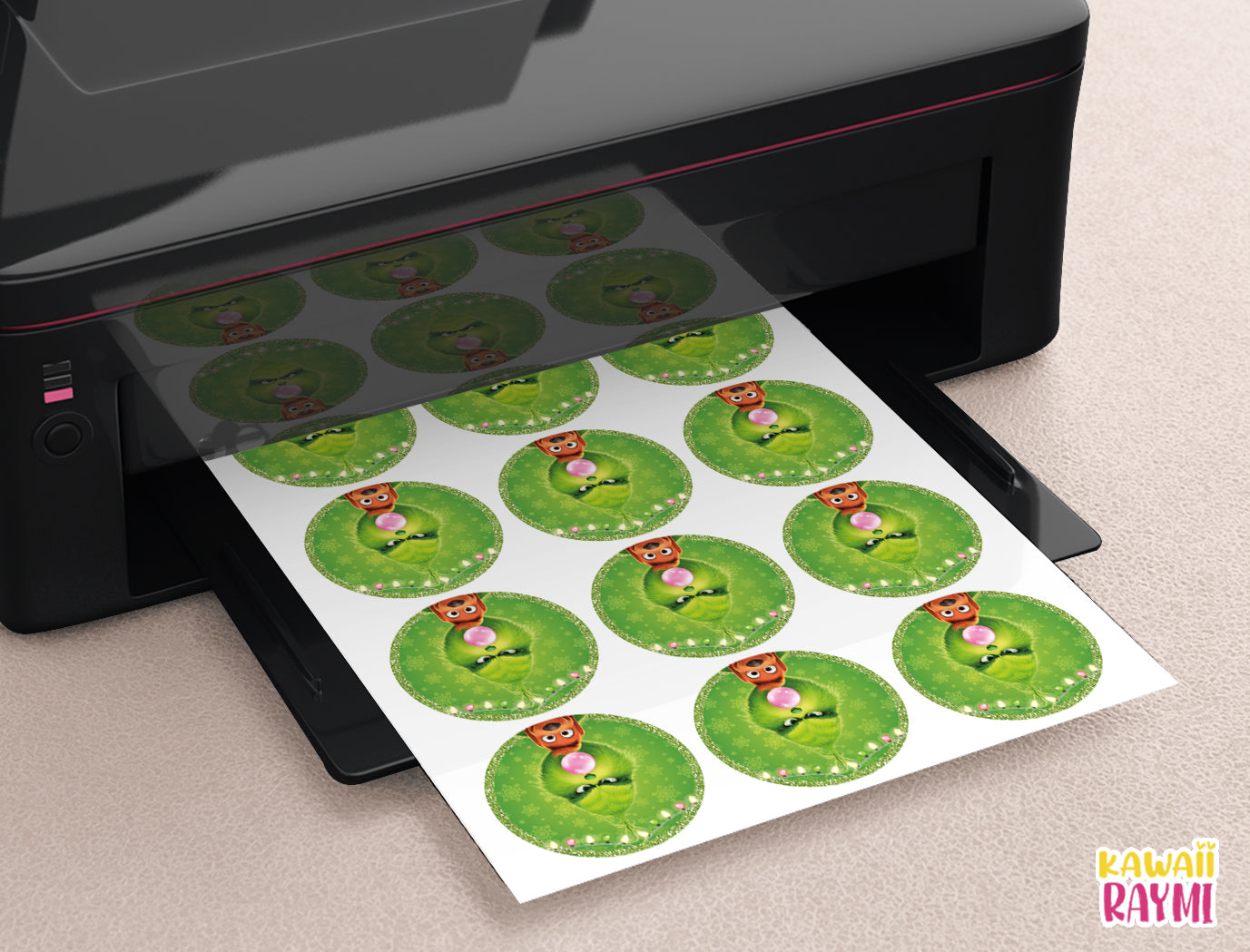 Grinch Gum Labels - Christmas Bubble gum- INSTANT DOWNLOAD