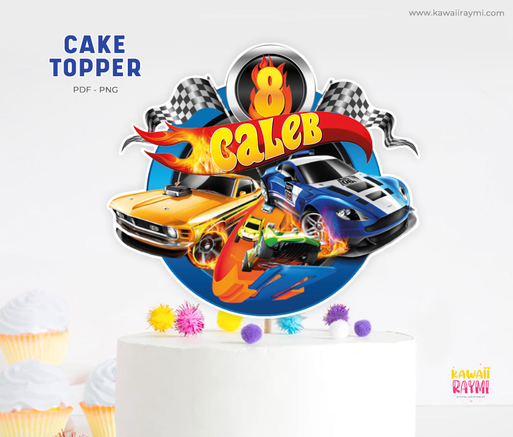 Hot wheels custom cake topper racing car