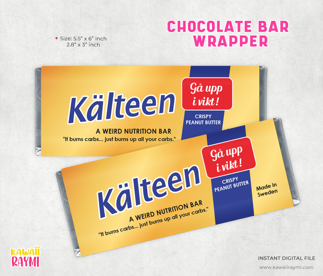 Kalteen Bar Wrapper Mean Girls Printable kalteen bar GOLDEN