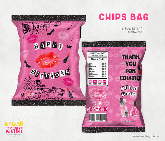 Mean girls Burn book Chips bag-Instant digital