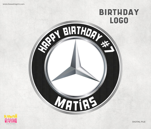 Mercedes Benz Birthday logo, custom file