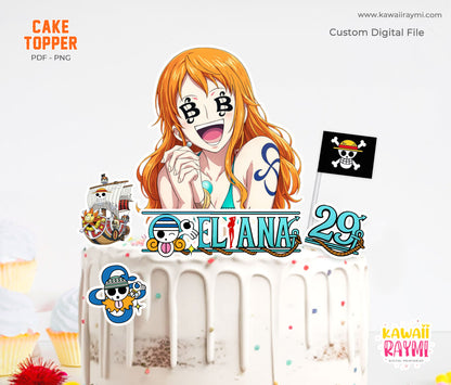 Nami -one-piece-cake topper digital file