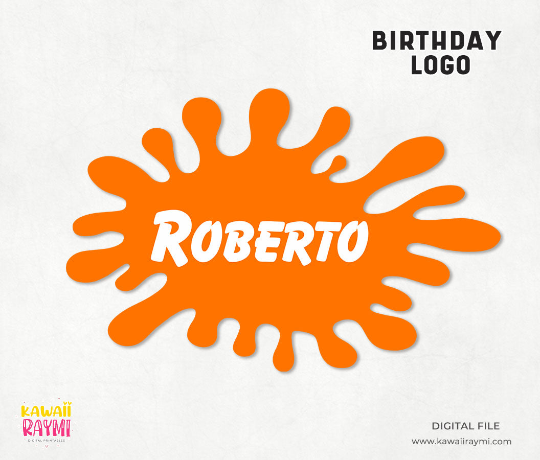 Logotipo personalizado de Nickelodeon, logotipo de cumpleaños