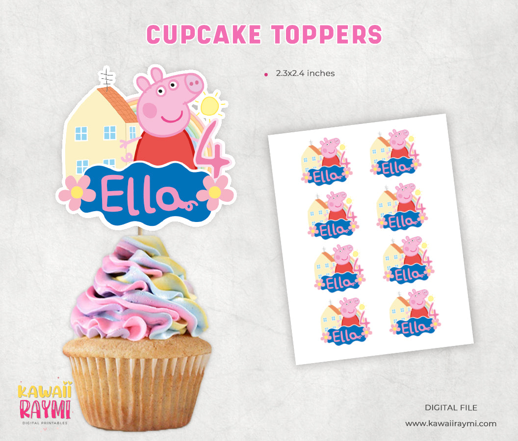 Peppa Pig party favors printable bundle digital file