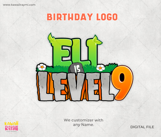 Plants vs Zombies custom logo, birthday logo