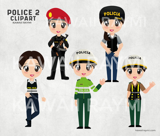 Police clipart set 2