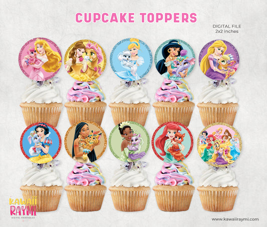 Princess cupcake topper printable