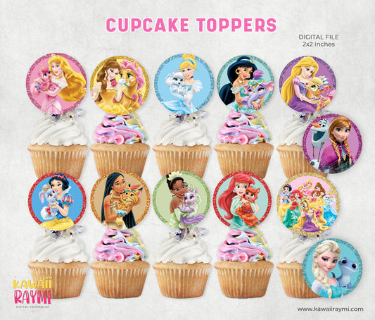 Princess cupcake topper printable