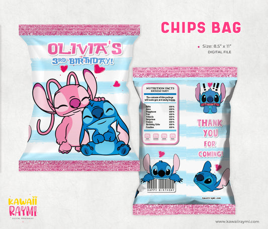 Stitch Angel chips bag custom digital file