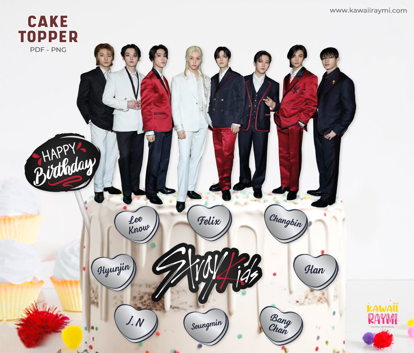 Stray Kids cake topper Instant download kpop