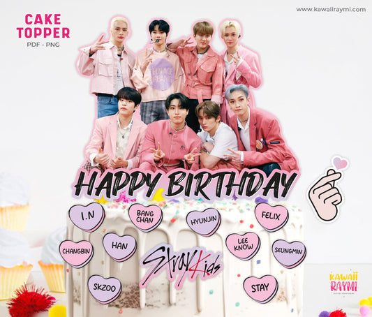 Stray Kids cake topper printable-Instant digital file