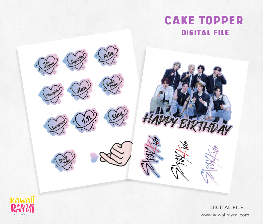 Stray kids cake topper instant digital file