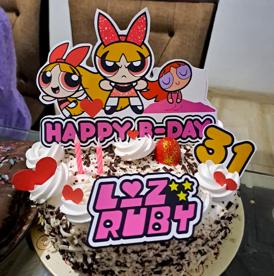 The Powerpuff girls custom cake topper Bombon girl
