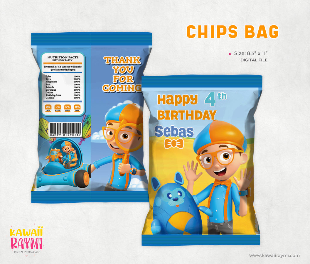 Blippi chips bag custom