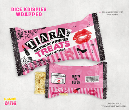 Mean Girls - Burn Book Krispies Birthday Party- Rice Krispie labels Printable Mean Girls - Burn Book DIGITAL DOWNLOAD