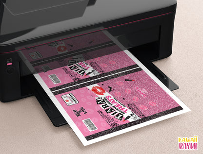 Mean Girls - Burn Book Krispies Birthday Party- Rice Krispie labels Printable Mean Girls - Burn Book DIGITAL DOWNLOAD