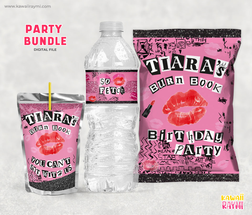 Burn Book, Mean Girls Party Bundle printable Kawaii Raymi
