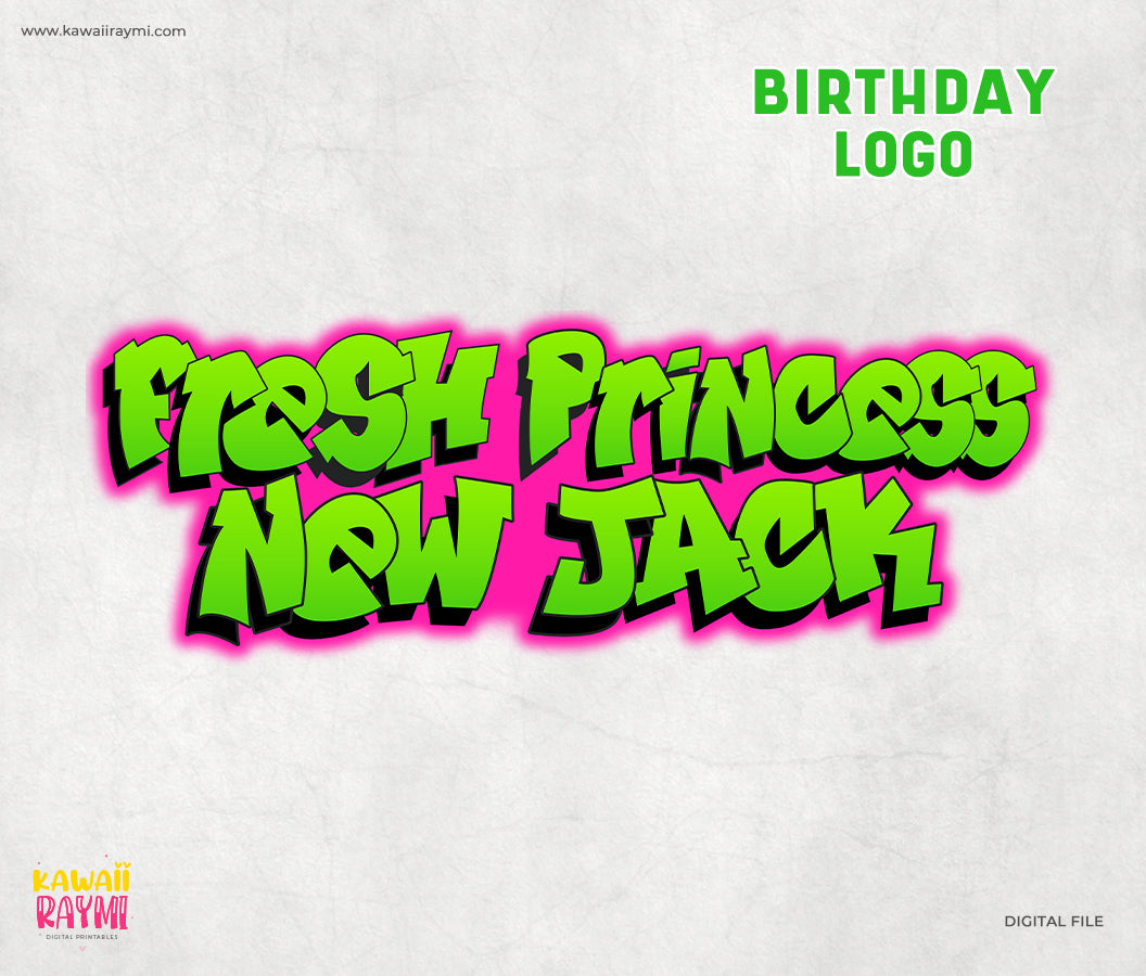 Fresh Prince custom logo, birthday logo