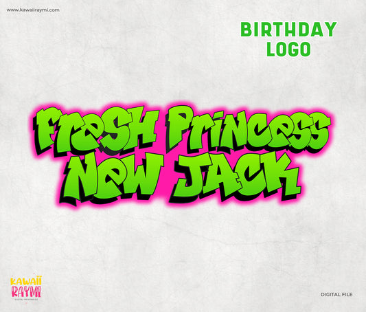 Logotipo personalizado de Fresh Prince, logotipo de cumpleaños