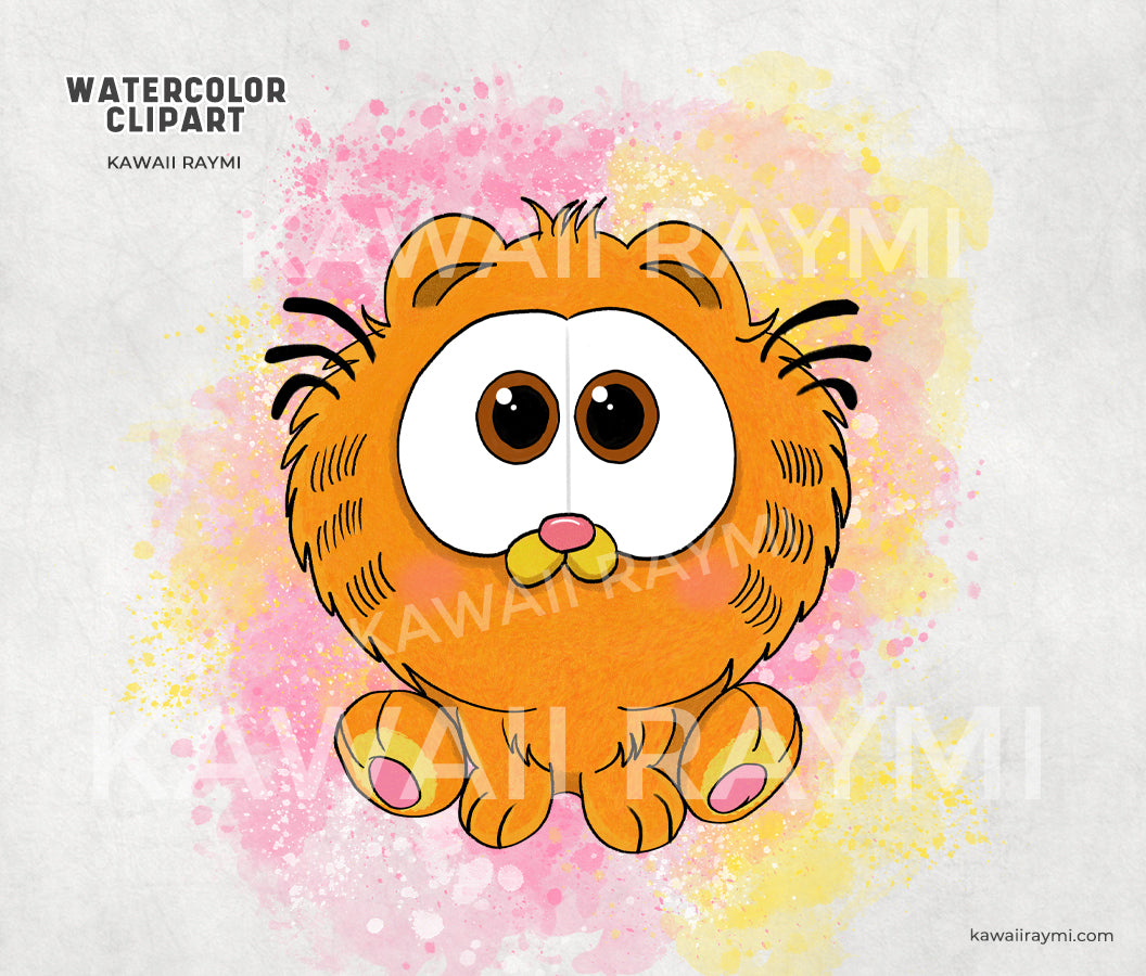 Garfield clipart watercolor png file