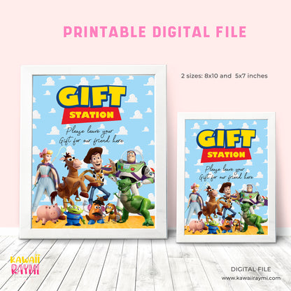 Toy Story Birthday Party Table Sign, Toy Story Gift Station Sign, Instant Download-PDF
