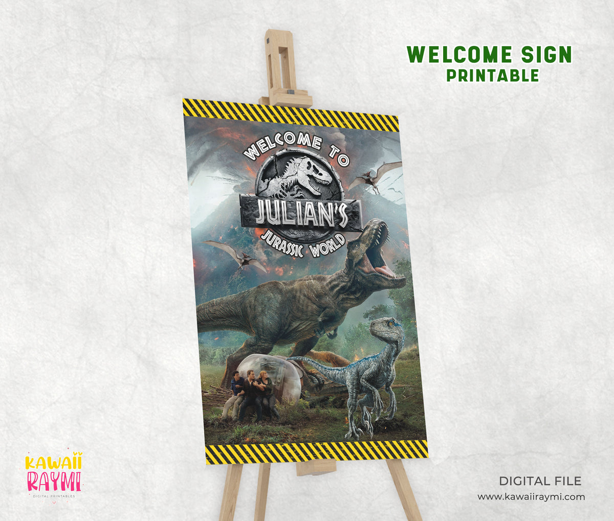 Jurassic World welcome sign printable – Kawaii Raymi