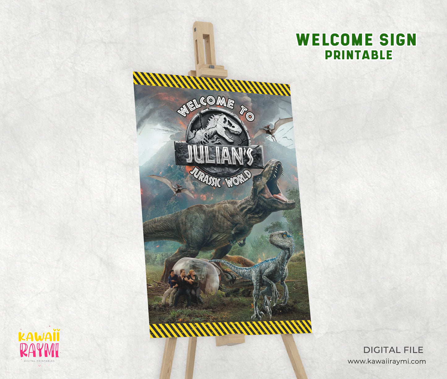 Jurassic World welcome sign printable