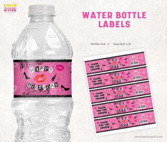 Mean Girls burn book water bottle label-Instant digital