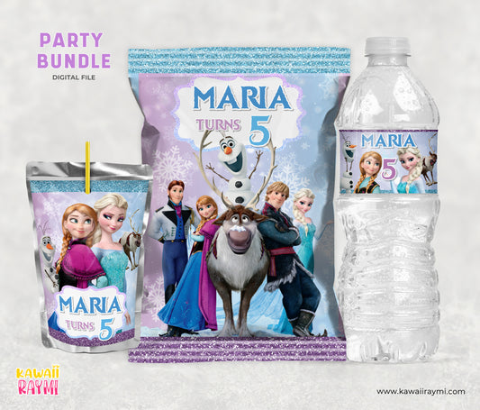 Frozen party favors custom digital file