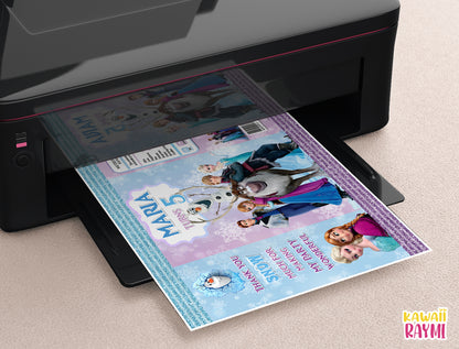Frozen party favors custom digital file