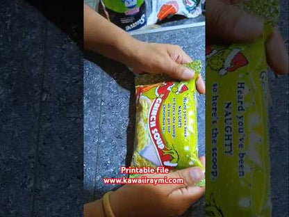 Etiqueta imprimible para bolsa de sopa de ramen de Grinchmas, archivo digital de ramen navideño, regalo de Navidad, sopa de ramen imprimible, archivo DIGITAL de sopa de ramen de Grinch
