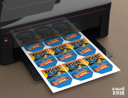 Hot Wheels thank you tags printable