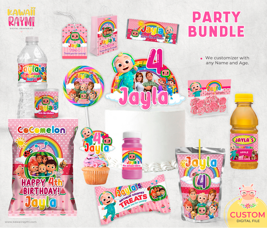 Cocomelon custom Party bundle