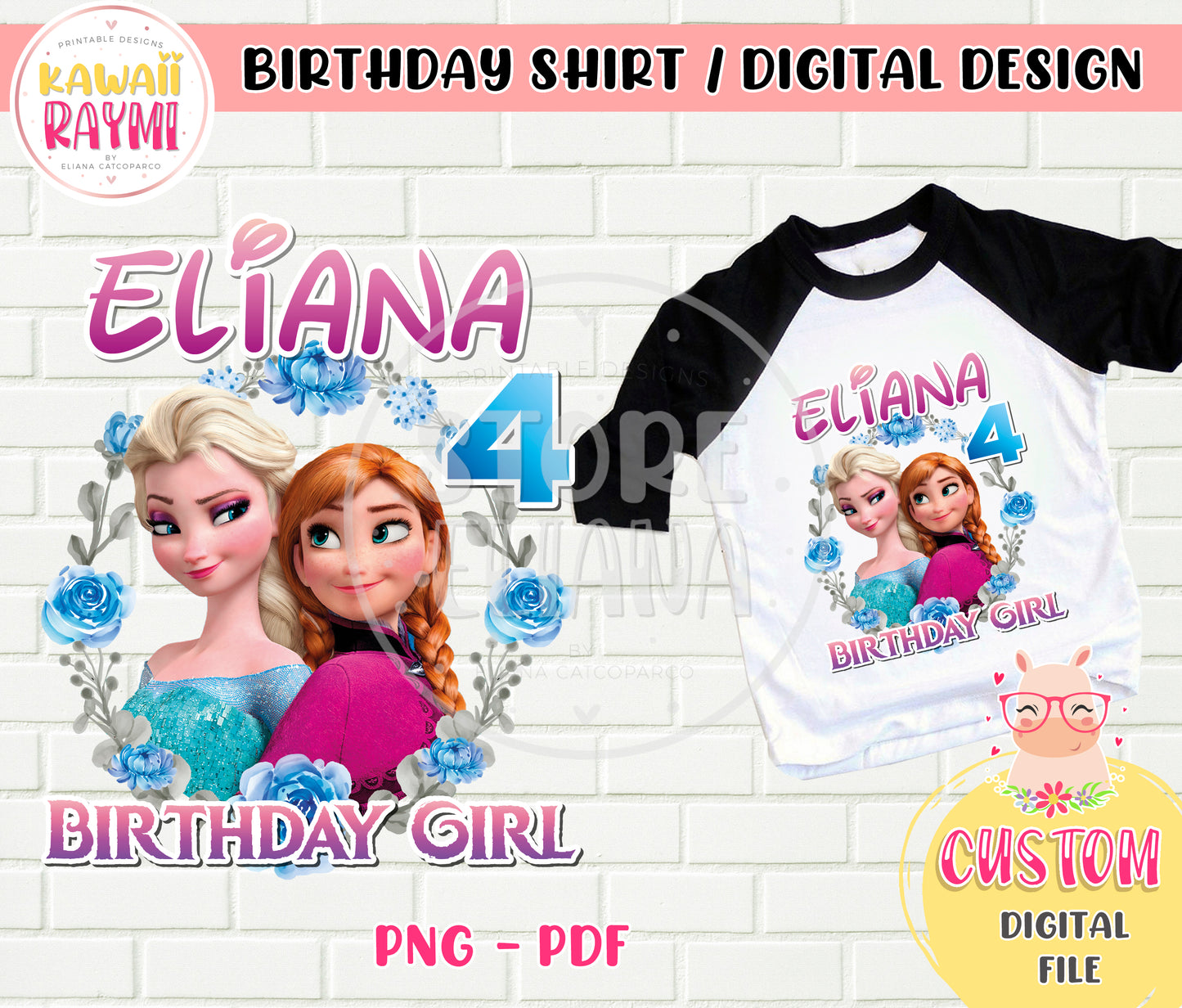 Frozen custom birthday shirt