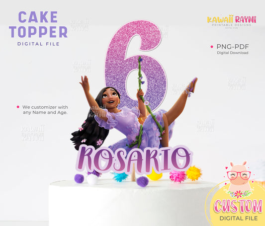 Encanto custom Cake Topper, Encanto Isabela Cake Topper, Encanto Birthday Party, Encanto Party Supplies, Encanto Decoration
