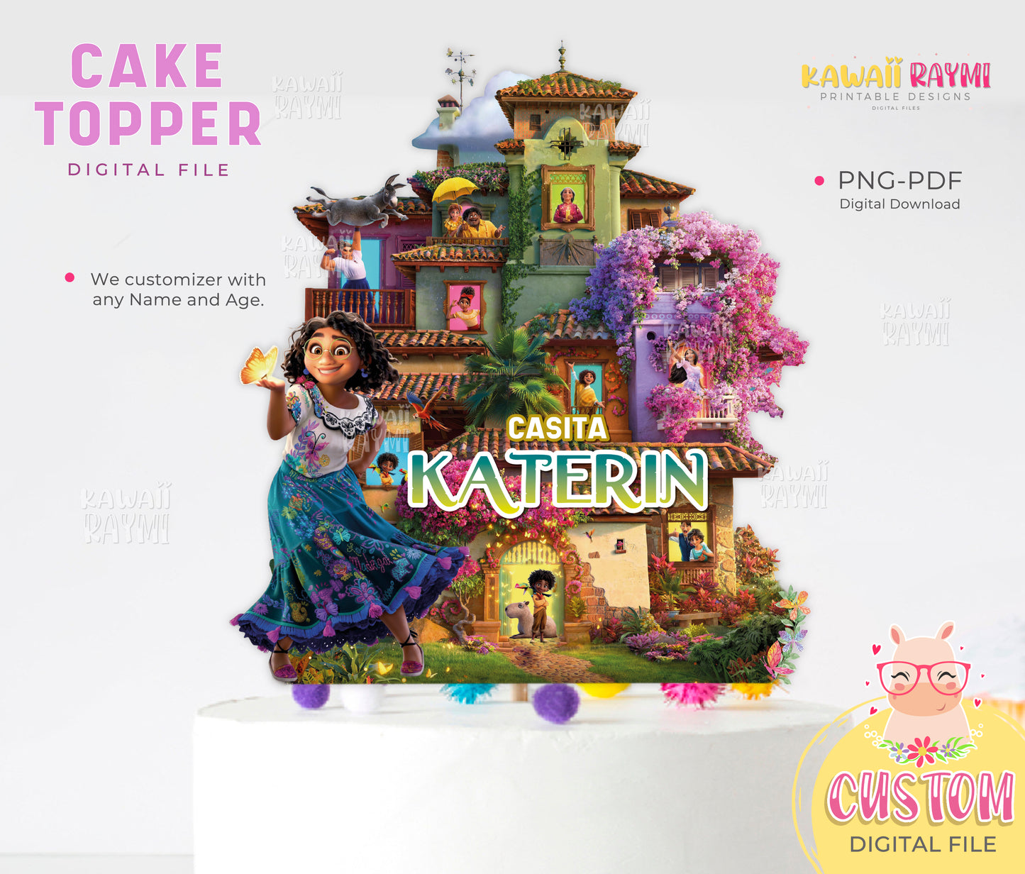 Casita encanto cake topper, Encanto Birthday Party, Encanto Mirabel Cake Topper, Encanto casita Madrigal Decoration, Digital File