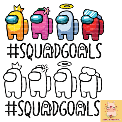 Among us Squadgoals svg, png, christmas among us cricut
