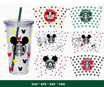 Starbucks cup wrap bundle svg, cricut starbuck svg, cut file, instant download
