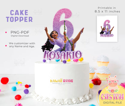 Encanto custom Cake Topper, Encanto Isabela Cake Topper, Encanto Birthday Party, Encanto Party Supplies, Encanto Decoration