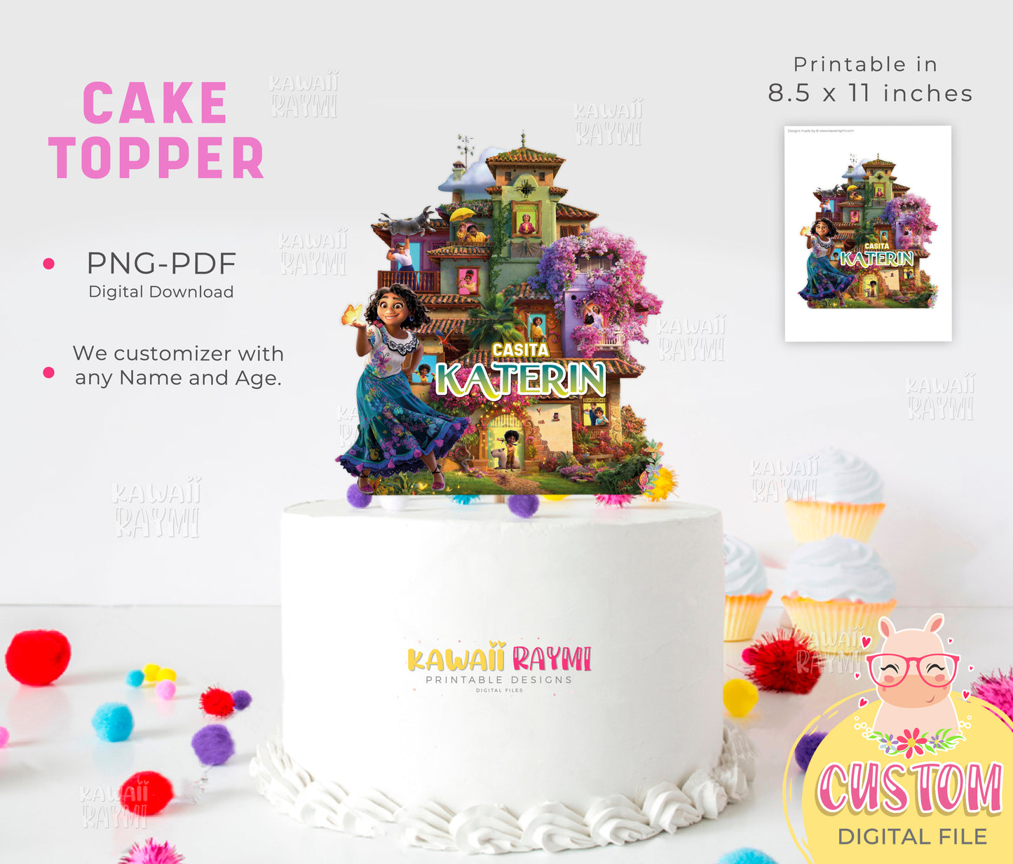 Casita encanto cake topper, Encanto Birthday Party, Encanto Mirabel Cake Topper, Encanto casita Madrigal Decoration, Digital File