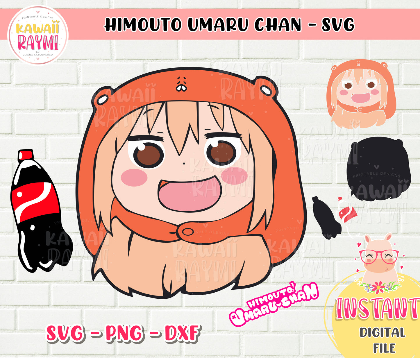 Himouto Umaru chan - Cola-SVG -Digital file- CRICUT - IN LAYERED
